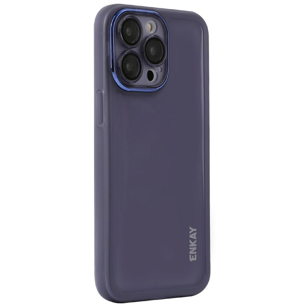 ENKAY HAT PRINCE For iPhone 15 Pro Case Matte TPU Phone Cover with Lens Film