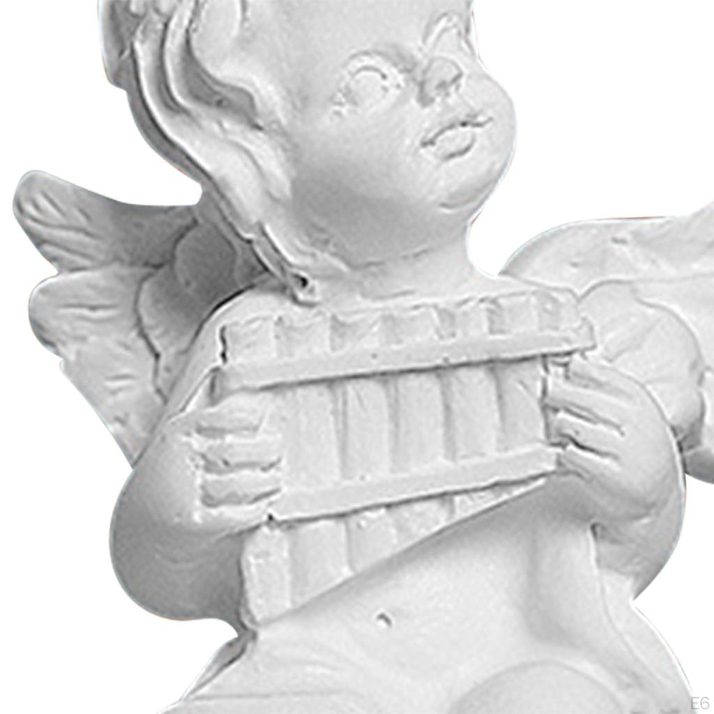 Cherub Figurine Little Angel Statue Crafts Resin Mini Sculpture Tabletop Decoration for Desk Hotel