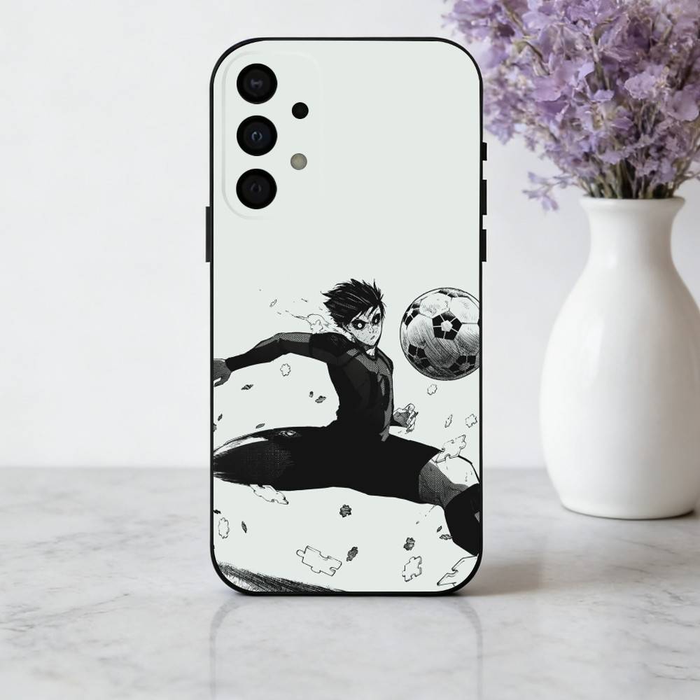 C-Comics B-Blue L-Lock-K  Phone Case For Samsung Galaxy A73,A72,A71,A70,A53,A52,A51,Soft Silicone Black Cover
