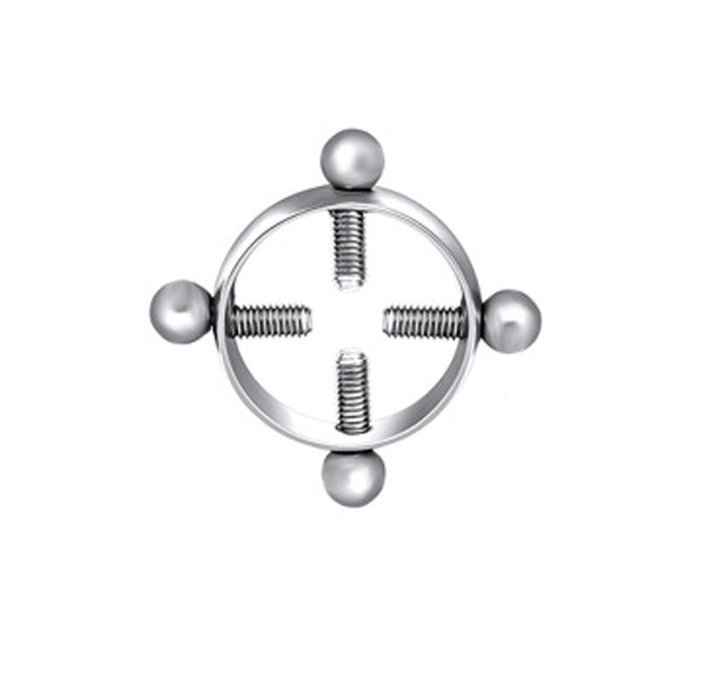 1 PC Tension Adjustable Round Nipple Ring Nickel-free Sex Foreplay Steel