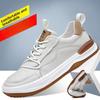 Mens Leather Shoes Genuine Cowhide Breathable Casual Clown Sneakers Fashion Footwear