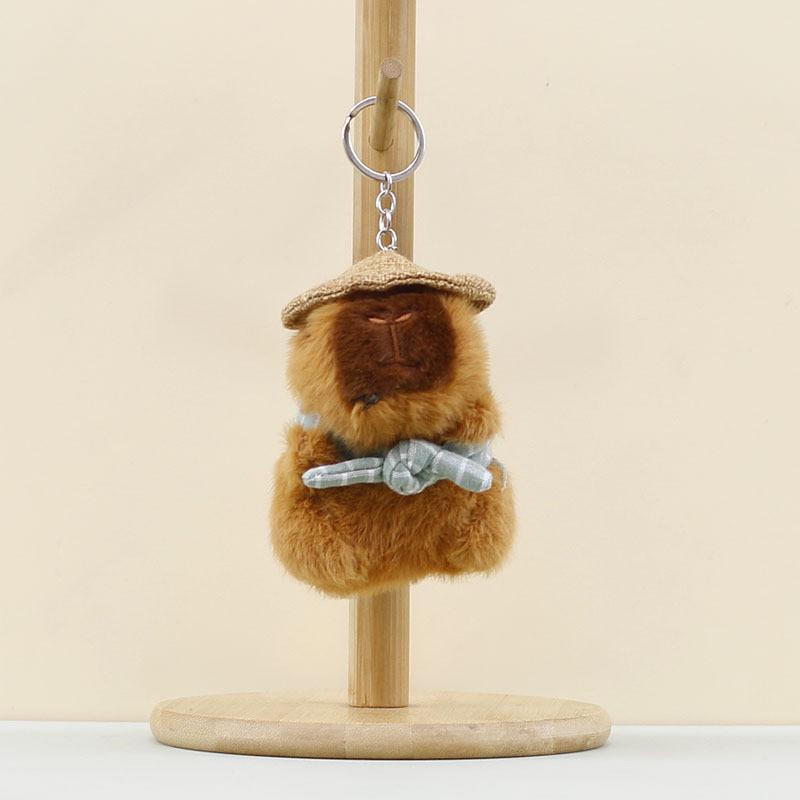 Plush Capybara Cute Backpack Clip Stuffed Animal With Durable Material Toy