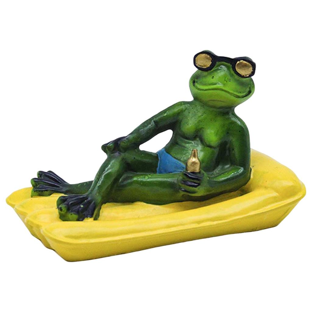 Floating Frogs For Ponds Cute Frogs Statues Garden Pond Ornament Figurine Floating Decoration Resin Miniature Frogs Statue