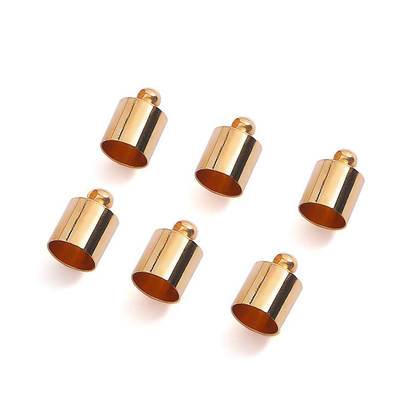 3-8mm Copper Tassel Cap for DIY Jewelry & Leather Cord Accessories