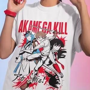 Akame Ga Kill Tshirt Vintage Washed Y2k Aesthetic Unisex Oversized Short Sleeve Cotton Dark Fantasy Retro Streetwear Hot Sale