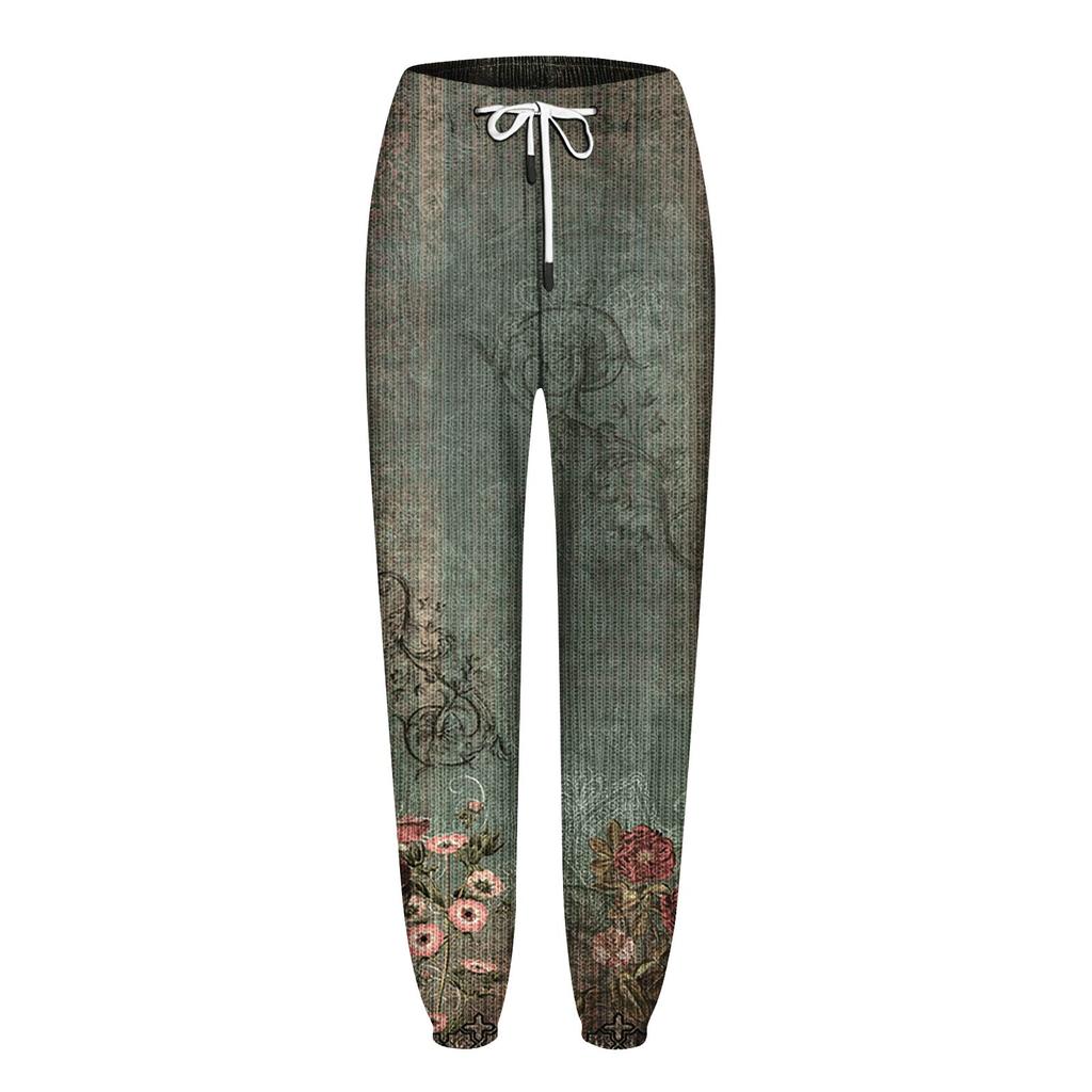 Women's Casual Pants High-waisted Belted Jogging Pants With Pockets