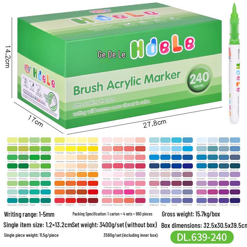 Huideluo Soft-tip Marker Set: Liquid Ink Acrylic Art and Journal Drawing Pens for Students