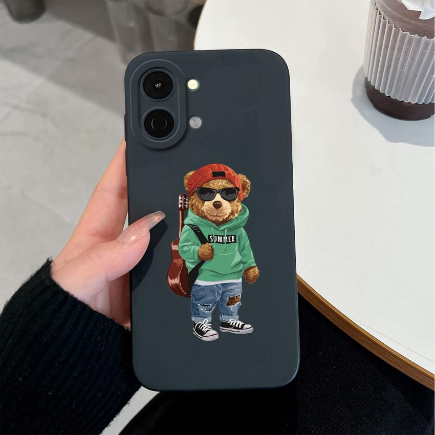 Pour Tecno Spark Go 3 2 1S 40C 30 40 Pova 7 Ultra Pro Neo Coque de Téléphone Ours Panda Câlin Coque Premium Silicone Liquide Souple Léger Coque antichoc