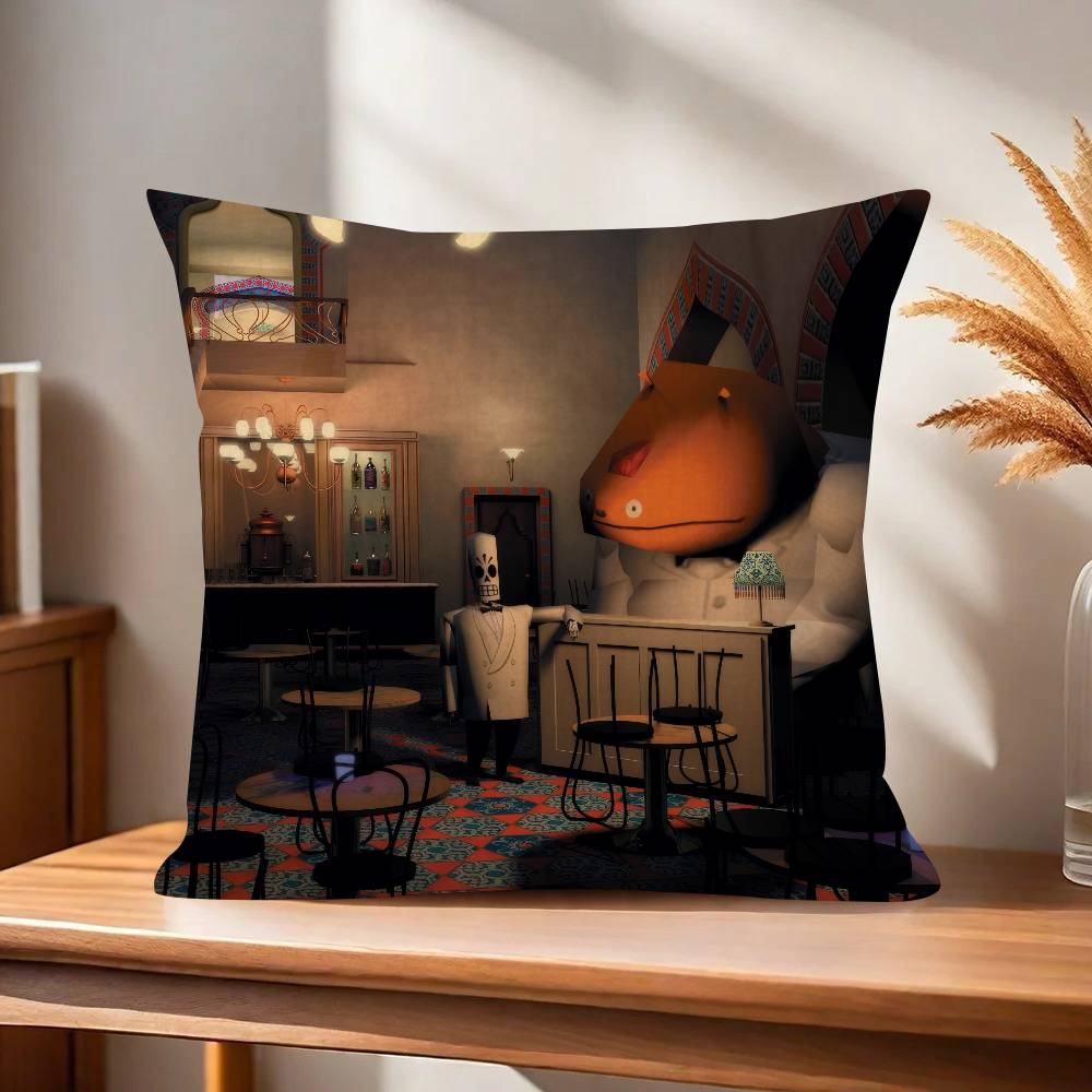 Classic ggGrim Fandango Game Pillow Gift Home Office Decoration Pillow Bedroom Sofa Car Cushion CoverPillow Case