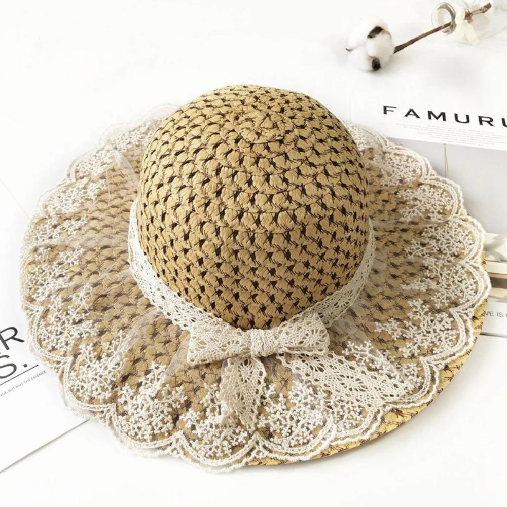 Grass Weaving Parent-child Summer Women's Sun Hat Handmade Beach Caps Durable Straw Hats