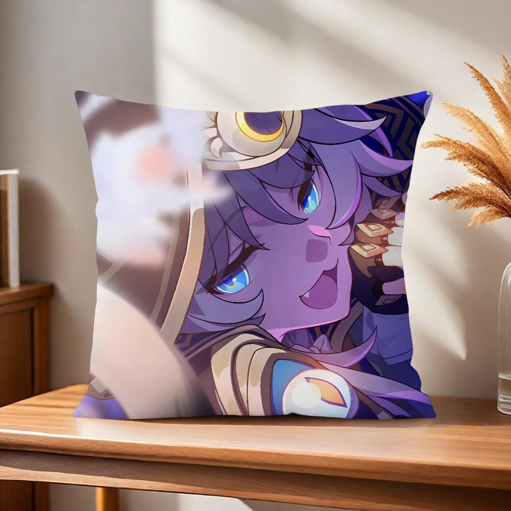 Comfortable soft Pillow Case for Sofa Rail Game Living Room Home office Star H-Honkai Decor and Protective Covers