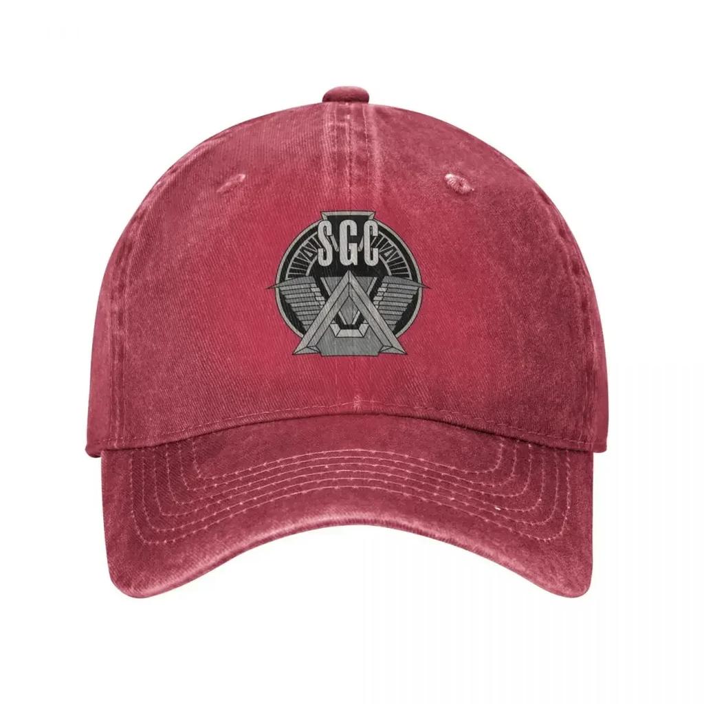 SGC Stargate Command Unisex Retro Denim Washed Baseball Caps Male Cowboy Dad Hats Camping Womens Trucker Cap