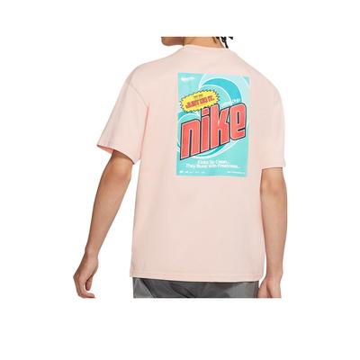 Large Back Logo Print Crew Neck T-Shirt Men Tops Pink DM2198-601