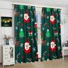 JIT 2 Stück Festliche Weihnachtsmuster Vorhänge   Design Fenster Vorhänge   Polyester   Weihnachts Fenster Dekoration   Haus Dekoration   Stangentasche Vor