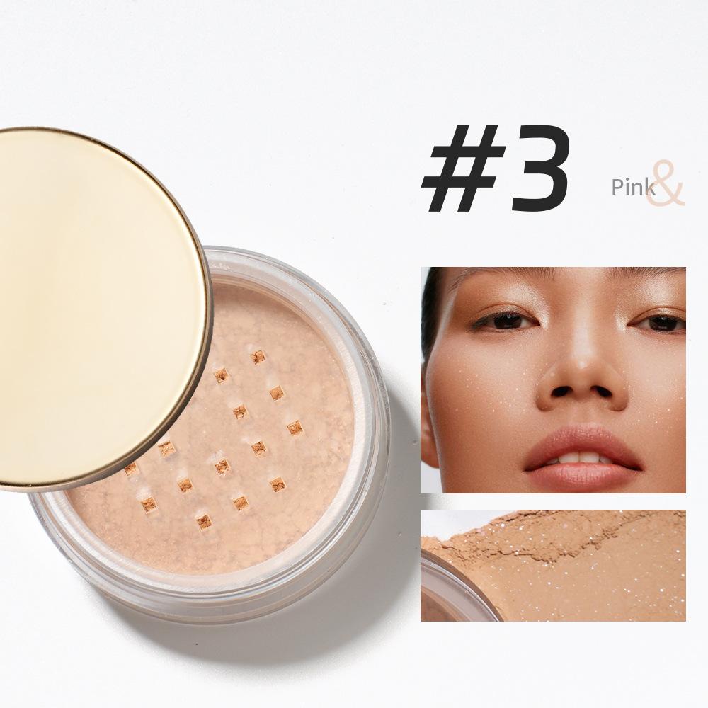 Julystar Pearlescent loose powder Concealer Diamond honey powder fine anti-sweat long-lasting oil-control matte setting powder