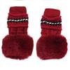 Elegant Fashion Winter Hat Gloves Set For Women With Warm Knit Beanie And Pompoms