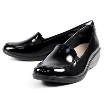 Womens/Ladies Elsbeth Leather Glossy Shoes