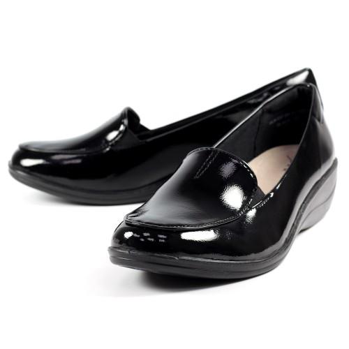 Lunar Womens/Ladies Elsbeth Leather Glossy Shoes