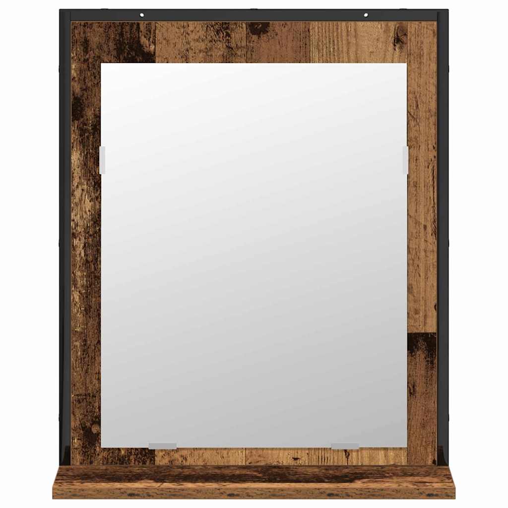 Wall Mounted Bathroom Furniture Set 2 pcs Brown Particleboard