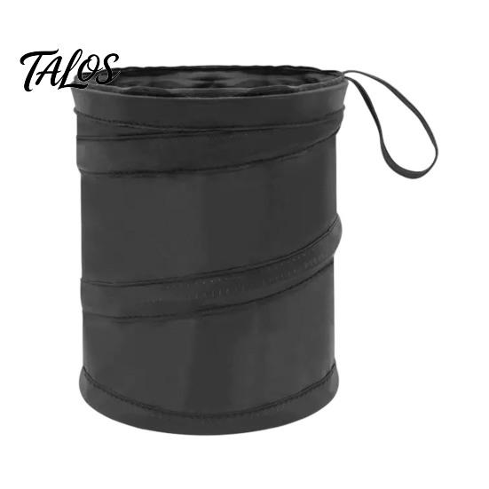 Portable Travel Trash Pouch Collapsible Car Can, Interior Foldable Waste Container, Waterproof Oxford Cleaning Accessories Cloth Bin with Lid for SUV