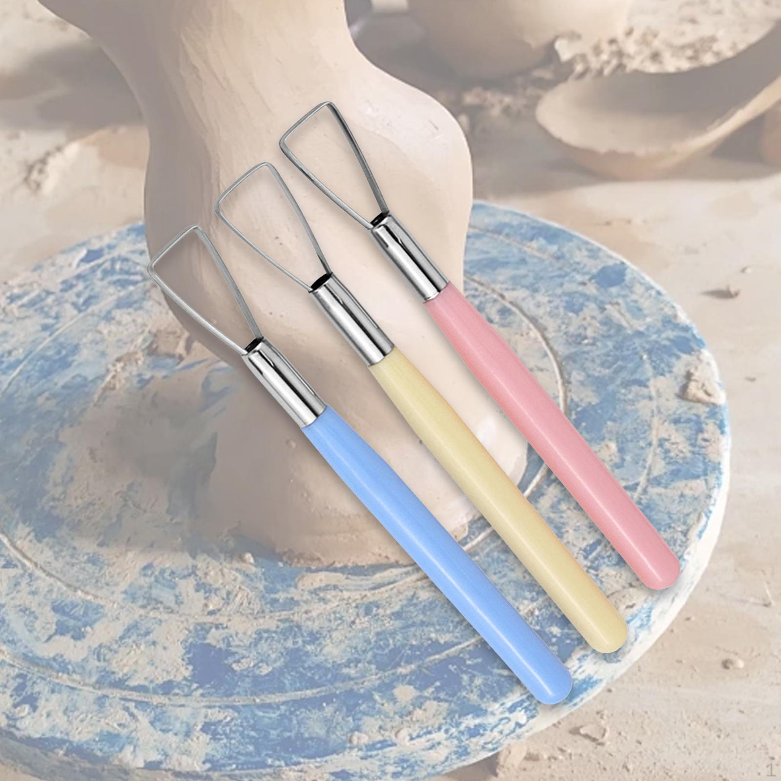 

3 Pieces Clay Sculpting Tools Pottery Carving Easy to Use Professional Sculpture Portable