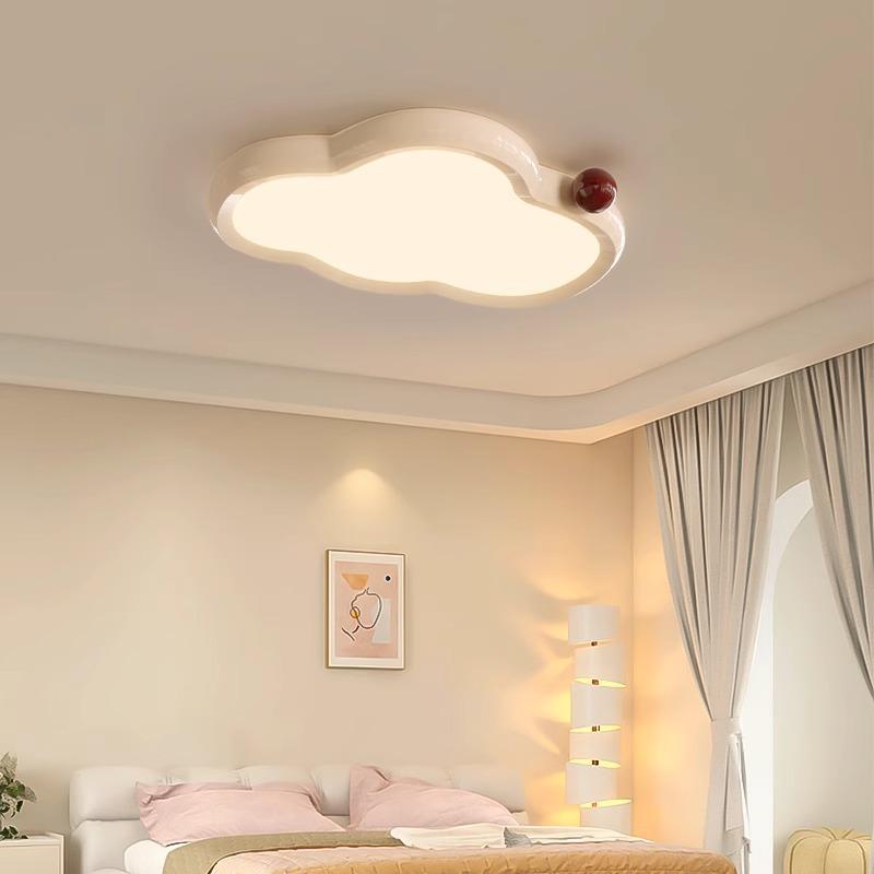 Eye-Protection Cloud Ceiling Light for Children's Bedrooms - Soft Cream Style, Full-Spectrum Lighting