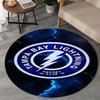 1PC Tampa Bay Hockey Round Rug, Non-slip Chair Mat, Home Decor, Circle Carpet Perfect for Office, Bedroom, Living Room,Christmas gift
