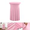 60/70/80cm Cocktail Table Skirts Stretch Spandex Fitted Tablecloths Wrinkle-Resistant Washable for Weddings Parties Banquets