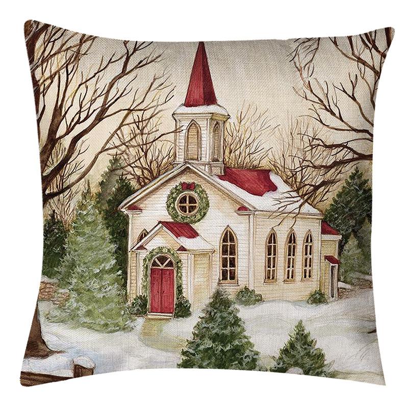 Christmas Pillowcase Red Elk Light Luxury Pillowcase Car Neck Cushion Home Pillowcase