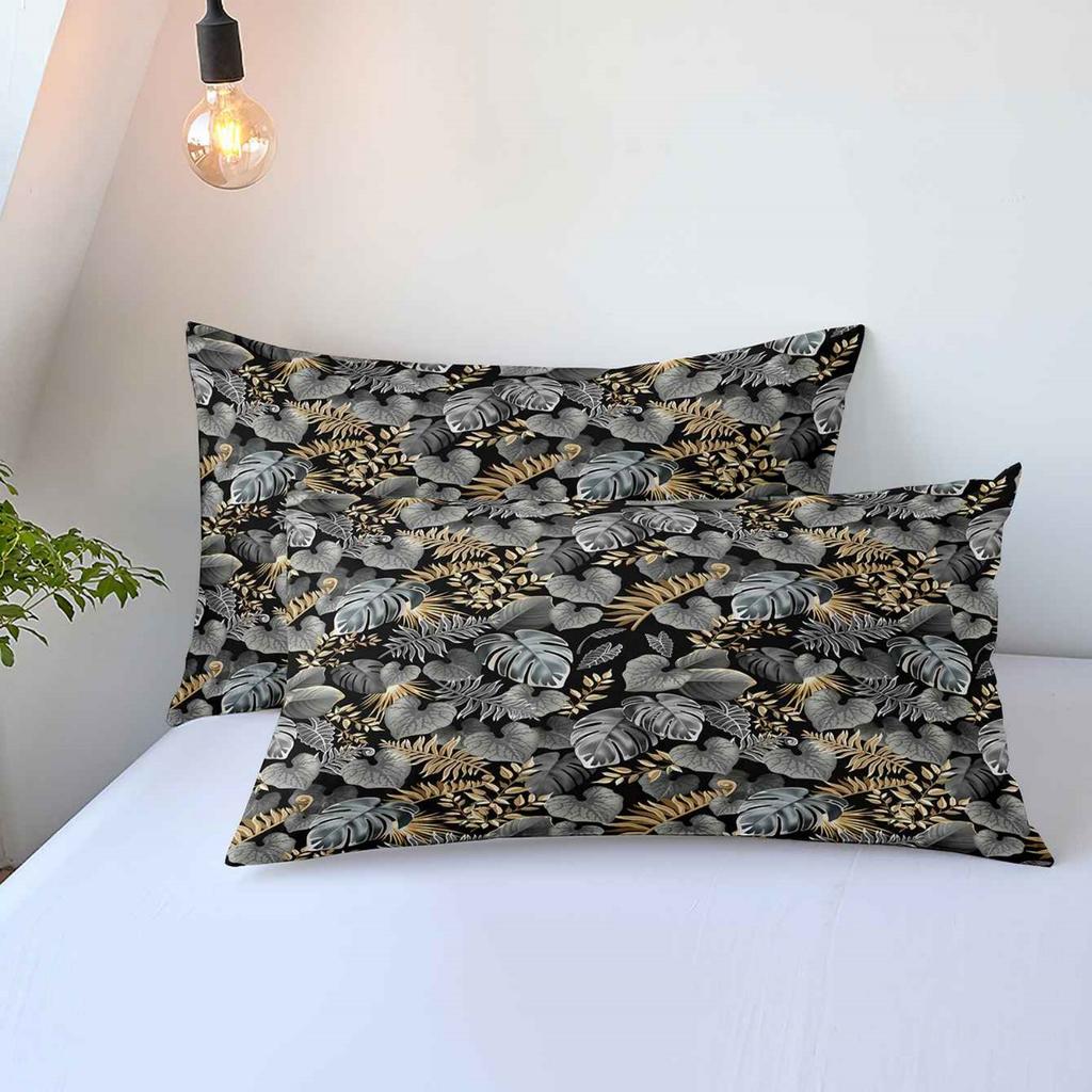 3D Digital Printing Luxury Plant Flower Quilt Cover Three-Piece Pillowcase Bedding