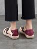 Johnature Genuine Leather Mixed Colors Hollow-out Sandals Casual Round Toe Thick Soled Women's Shoes