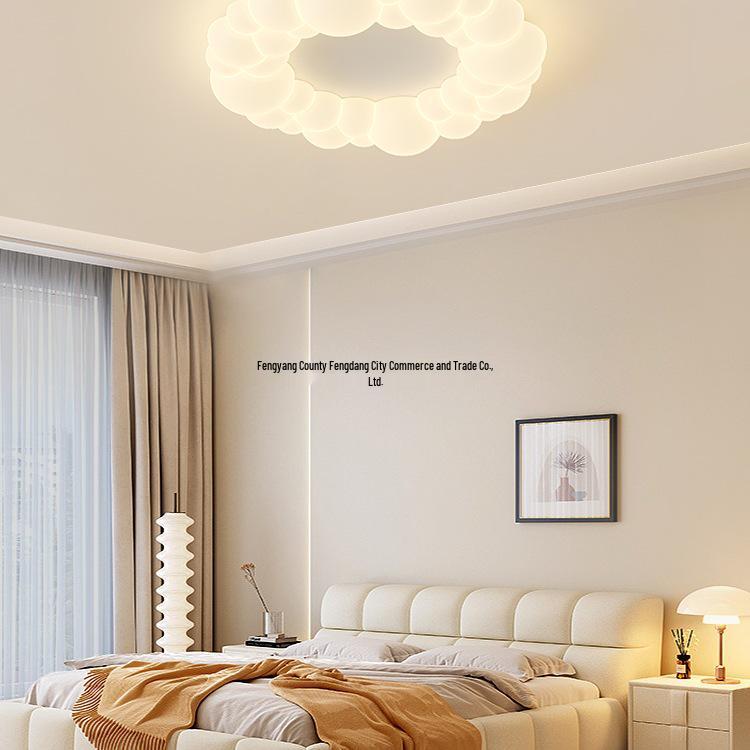Nordic Modern Minimalist Cream Bubble Ceiling Light for Master Bedroom