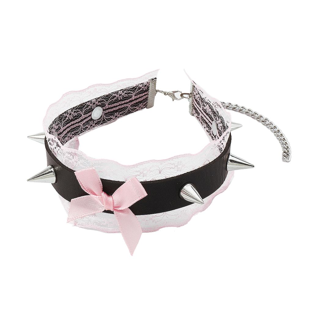 Spiked Leather Collar Girls Jewelry Costume for Women Girls Gothic Accessories