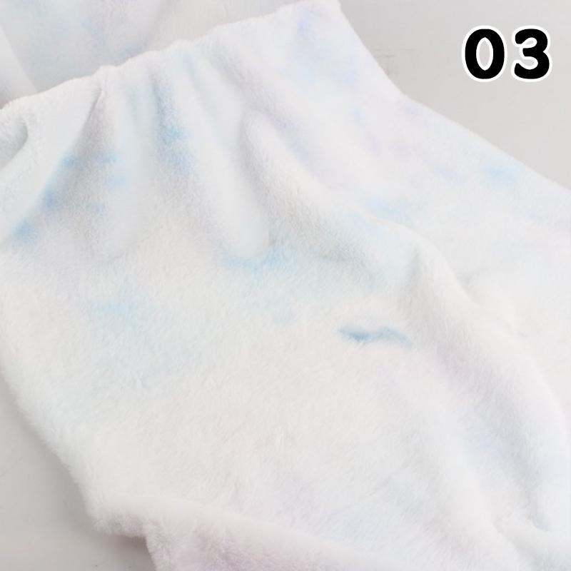 50x160cm Tie Dye Faux Rabbit Plush Fur Fabric Gradient Smooth Soft Rainbow Cloth For Diy Sewing Garments Dolls Clothes Hat Scarf