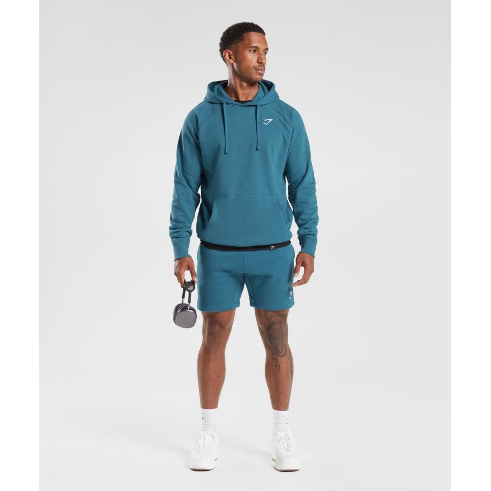 Gymshark Crest Hoodie Terrace Blue A2a4g Ub9v