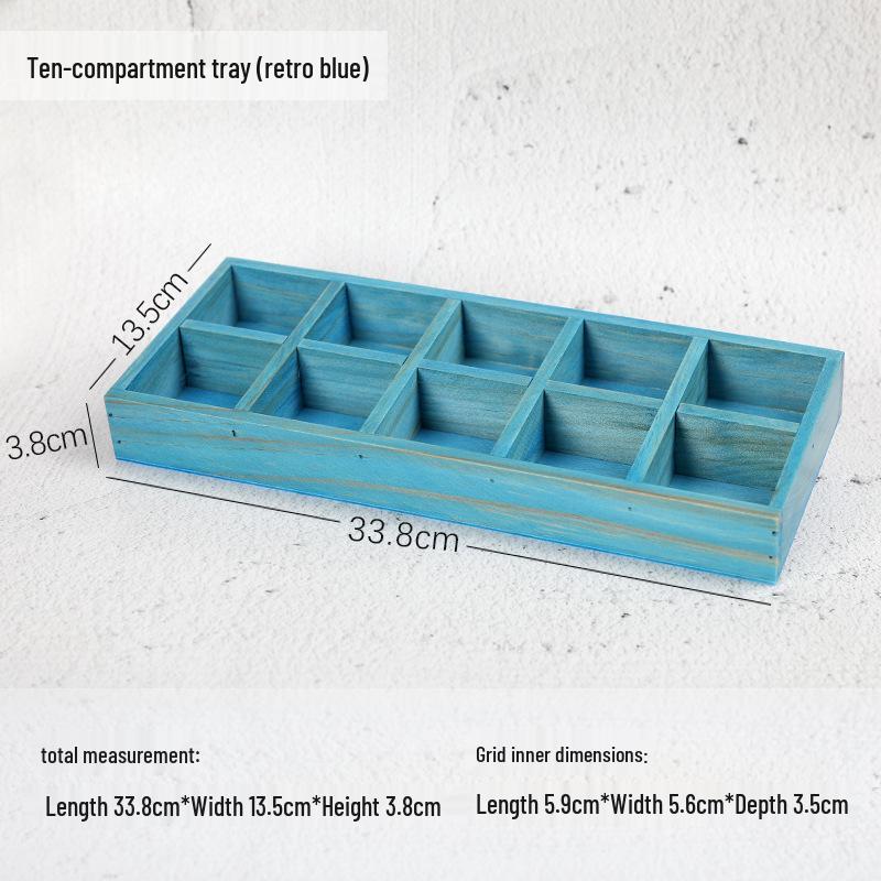 Wooden Desktop Storage Box: Raw Wood Tray & Cosmetics Lipstick Organizer