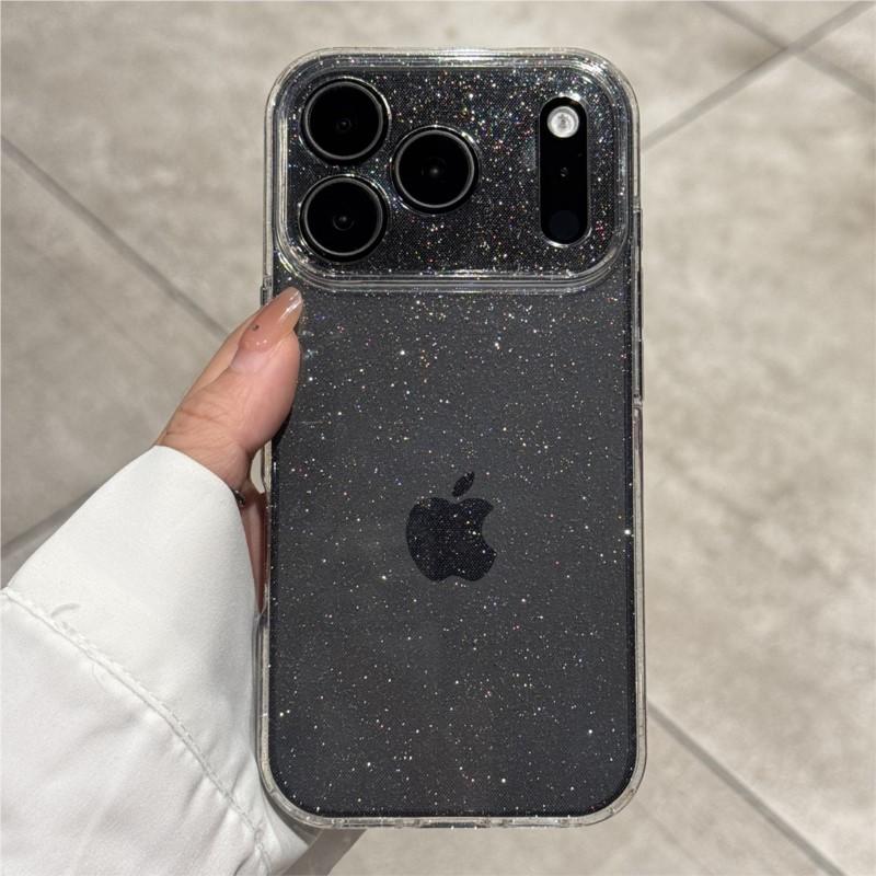 Luxury Bling Glitter Silicone Clear Phone Case For iPhone 17 Air 16 15 14 Plus 13 12 17 Pro Max 17Pro Transparent Soft TPU Cover