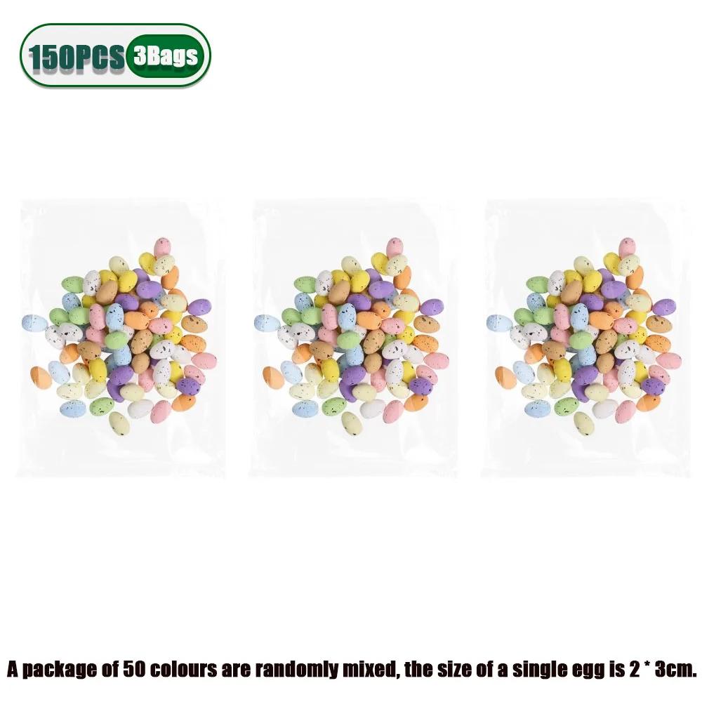 50-500PCS Easter Mini Eggs Colorful Foam Eggs  Artificial Bird Eggs Foam Eggs Decoration  Easter Spring Party Basket Stuffers