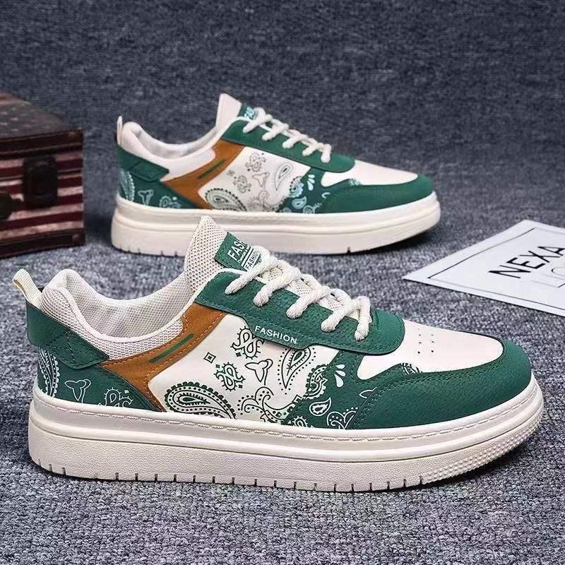 Adidași sport respirabili pentru bărbați, Primăvară/Vară 2025: Pantofi casual versatili în culori la modă alb și negru pentru studenți