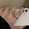 Dark~ Pentagram Metal Open Ring Female Niche Design Hip Hop Cold Wind Index Finger Ring Couple Ring