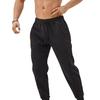 Men Pants Drawstring Elastic Waist Ankle-banded with Side Pocket Solid Color Jogging Training Fitness Long Trousers Casual Sport Sweatpants