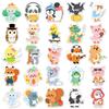 Original Graffiti Cute Animal Stickers - 50 Sheets of Childlike, Hand-Painted Cartoon Pets for Journals