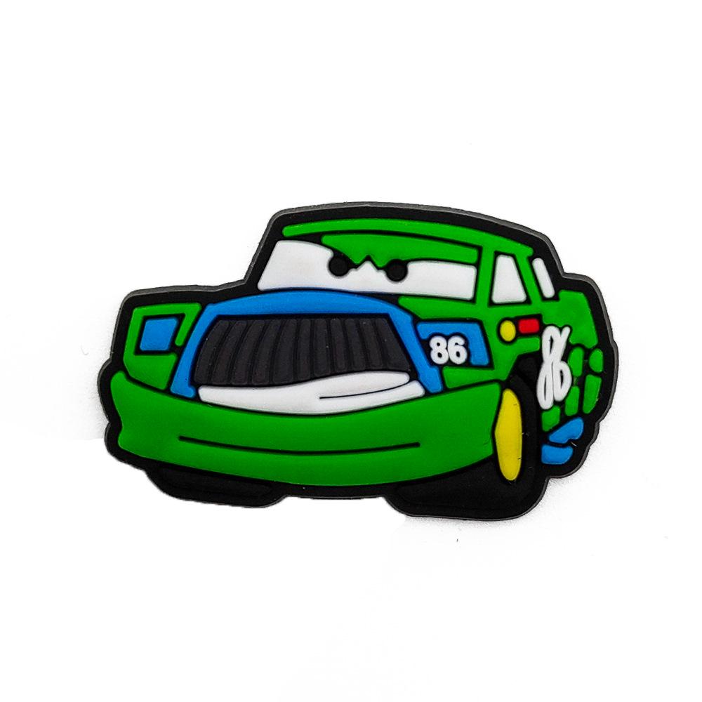 Lightning McQueen Cartoon Clog Shoe Charm - Cute Floral Rubber Accessories