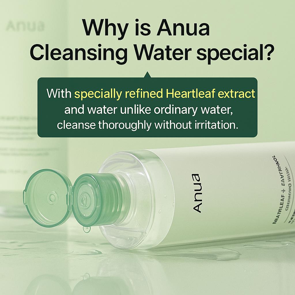 Authentic Olive young Anua Heartleaf Mildly Acidic Deep Cleansing Water