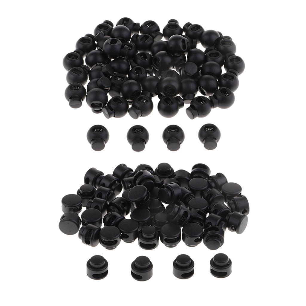 Single Hole Plastic Toggle Cord Lock Spring Stop Durable Stoppers for Clothing Luggage Shoelace Tent