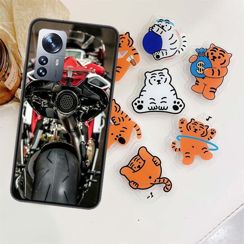 Motorcycle Rear Wheel Exhaust Phone Case For Xiaomi Poco X7 X6 M8 M7 M6 M4 M3 X4 Pro F7 Ultra M5S Mi 14 14T 15 15T 12T 10T Pro 1