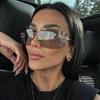 Lunettes de soleil carrées sans monture tendance pour femmes hommes surdimensionnées enveloppantes tendance grande monture lunettes de soleil