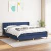 Exclusive House - Slatted Bed Base with Blue Mattress 180x200 Cm Fabric