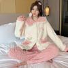 Women's Winter Warm Pajamas, Pajamas, Pajamas, Flannel Pajamas, Cardigans, Pajamas, Home Clothes