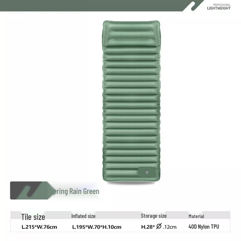 Diamond TPU Inflatable Camping Mat - Foot-Operated, Thickened and Moisture-Proof